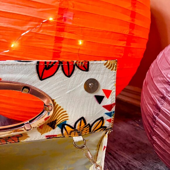 Abstract Pattern Multifunctional Clutch and Shoulder Purse. Vintage Purse - Picture 7 of 7